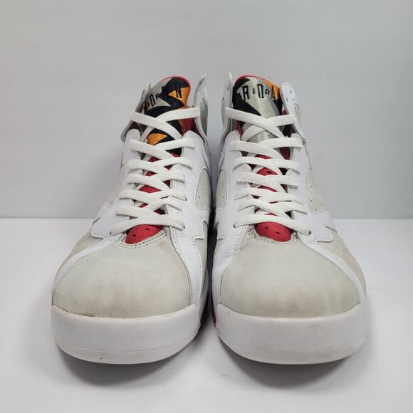 Air Jordan 7 Hare 2008 Men's White Red Sneakers 304775-102 US Size 12 - Picture 3 of 8